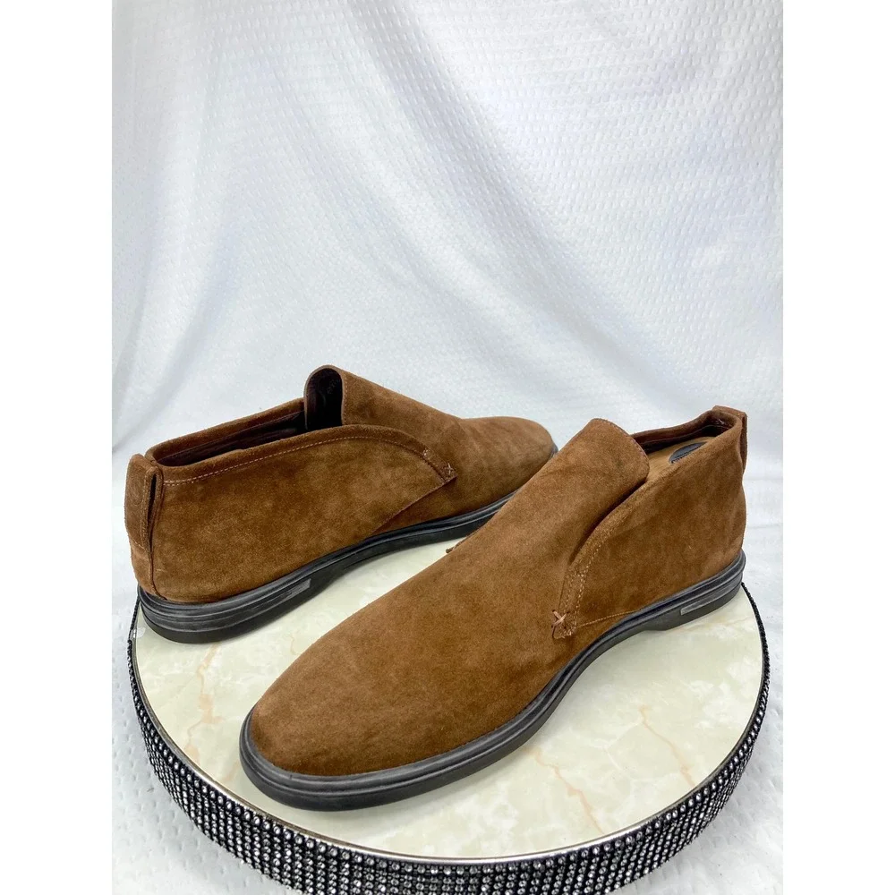 Peter Millar Excursionist Suede Chukka Boots Mens Size 12.5 Brown Slip On Shoes